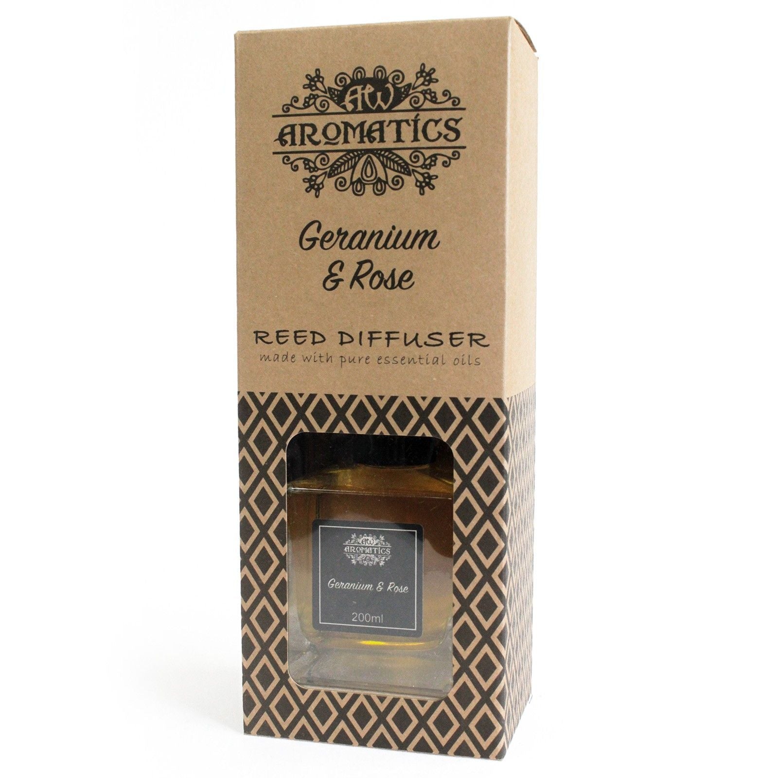 Reed Diffuser 200 ml – Geranium & Rose