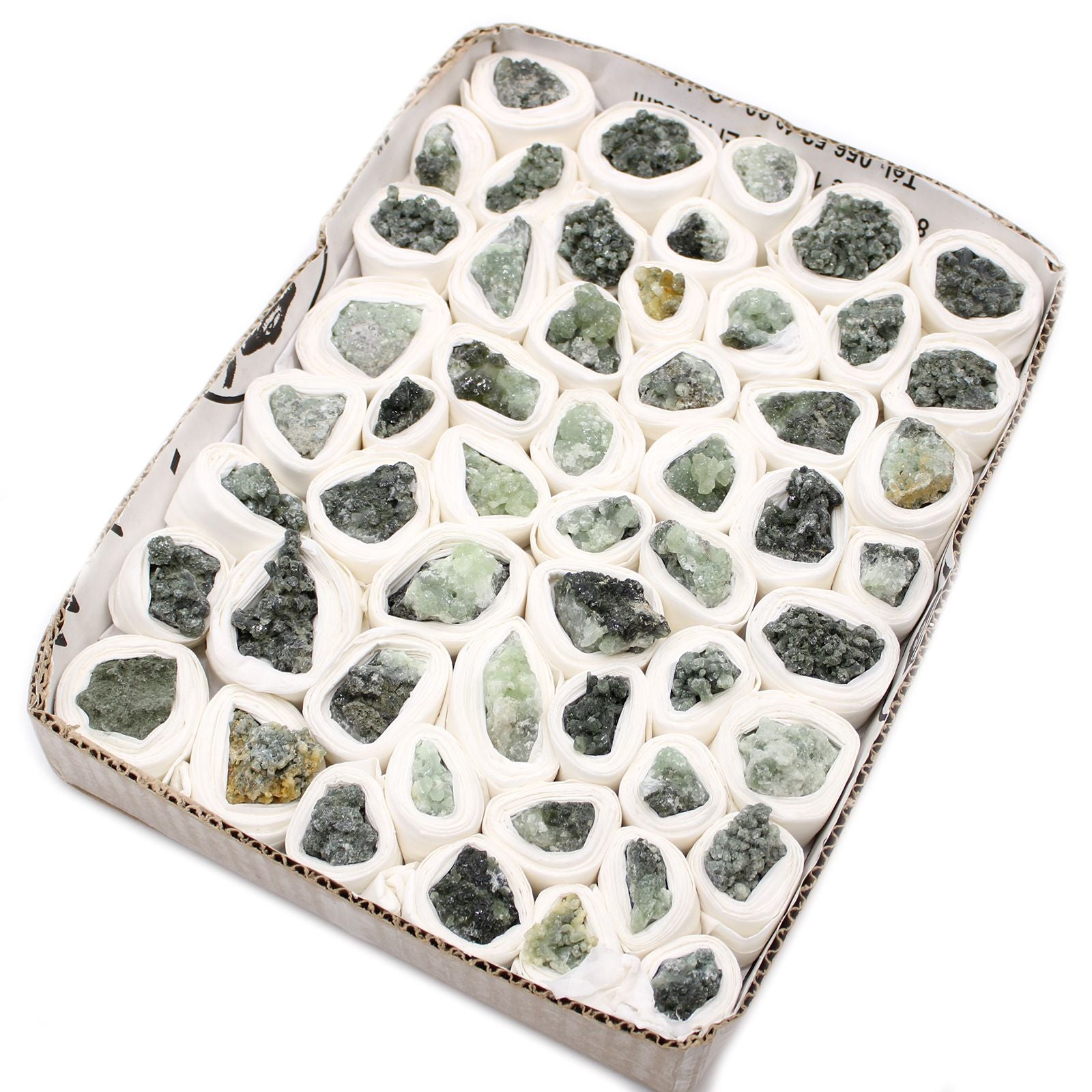 Mineral Specimens - Small Prehnite (Approx. 100 Pieces per Tray)