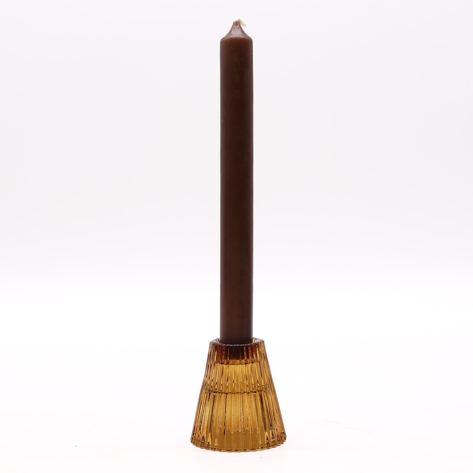 Flip Dinner Candle Tealight Holder Set of 2 – Antique Amber