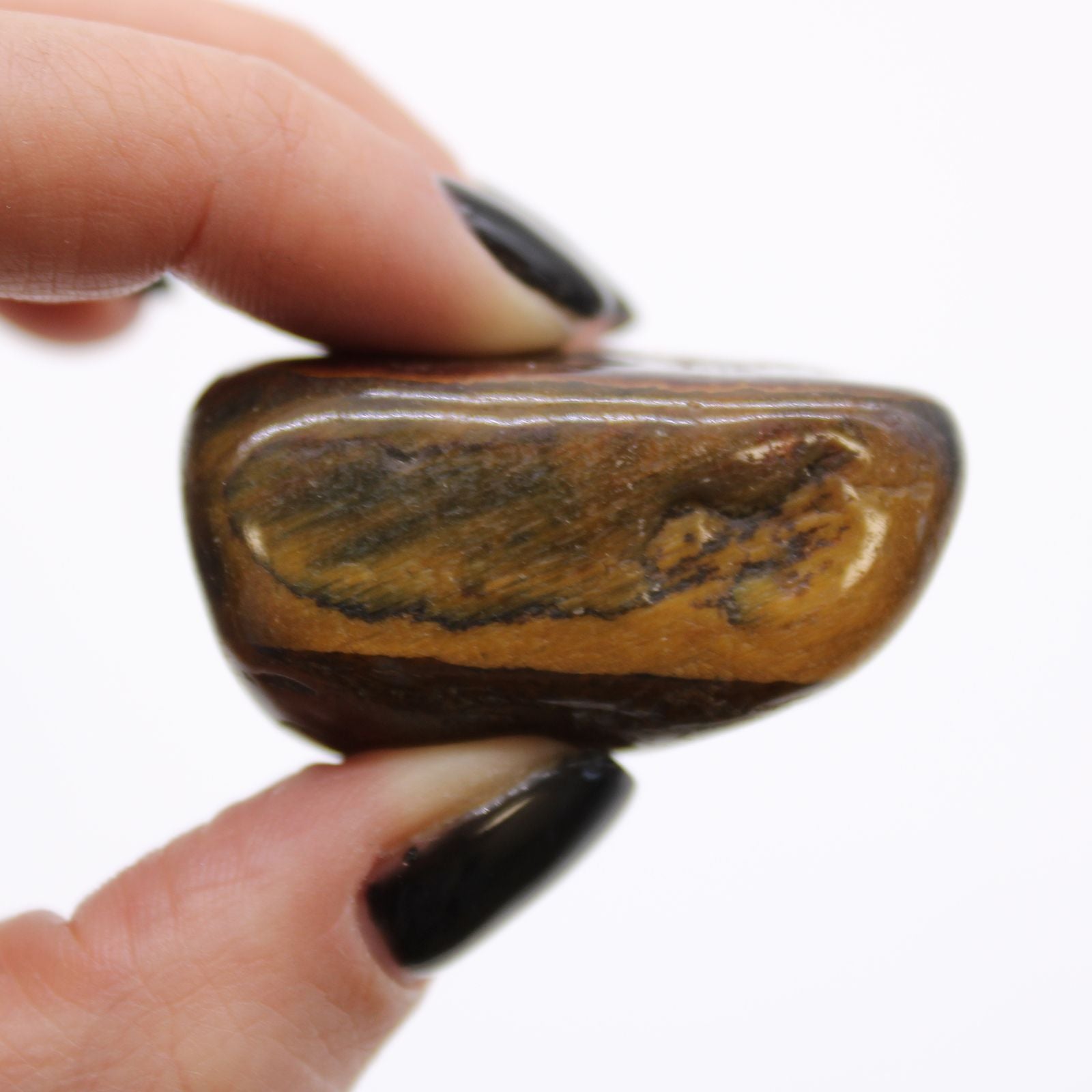 African Tumble Stone x6 - Large - Tigers Eye (Varigated)