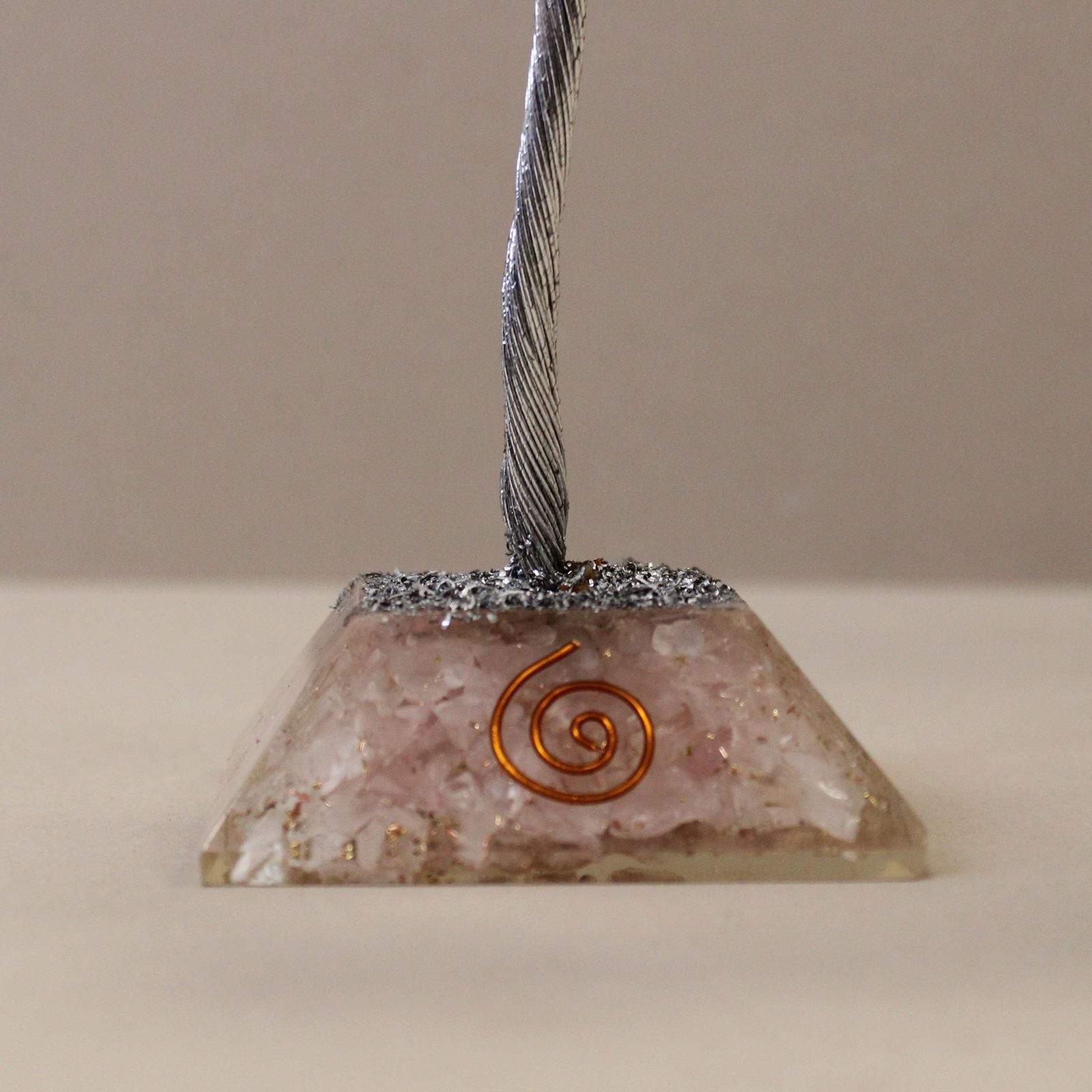 Gemstone Tree (160 Stones) - Rose Quartz on Orgonite Base