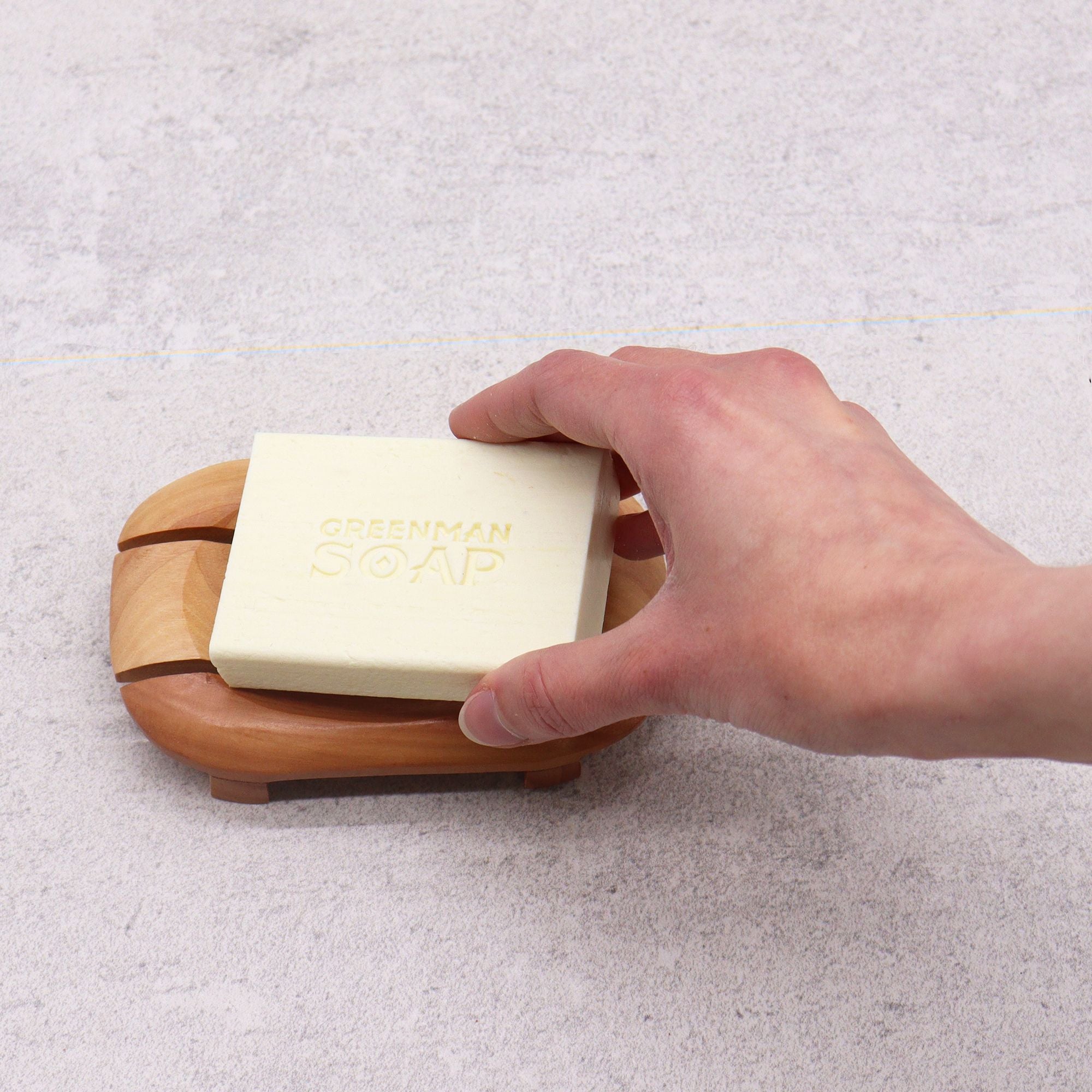 Mahogany Soap Dish - Oval in Rectangle