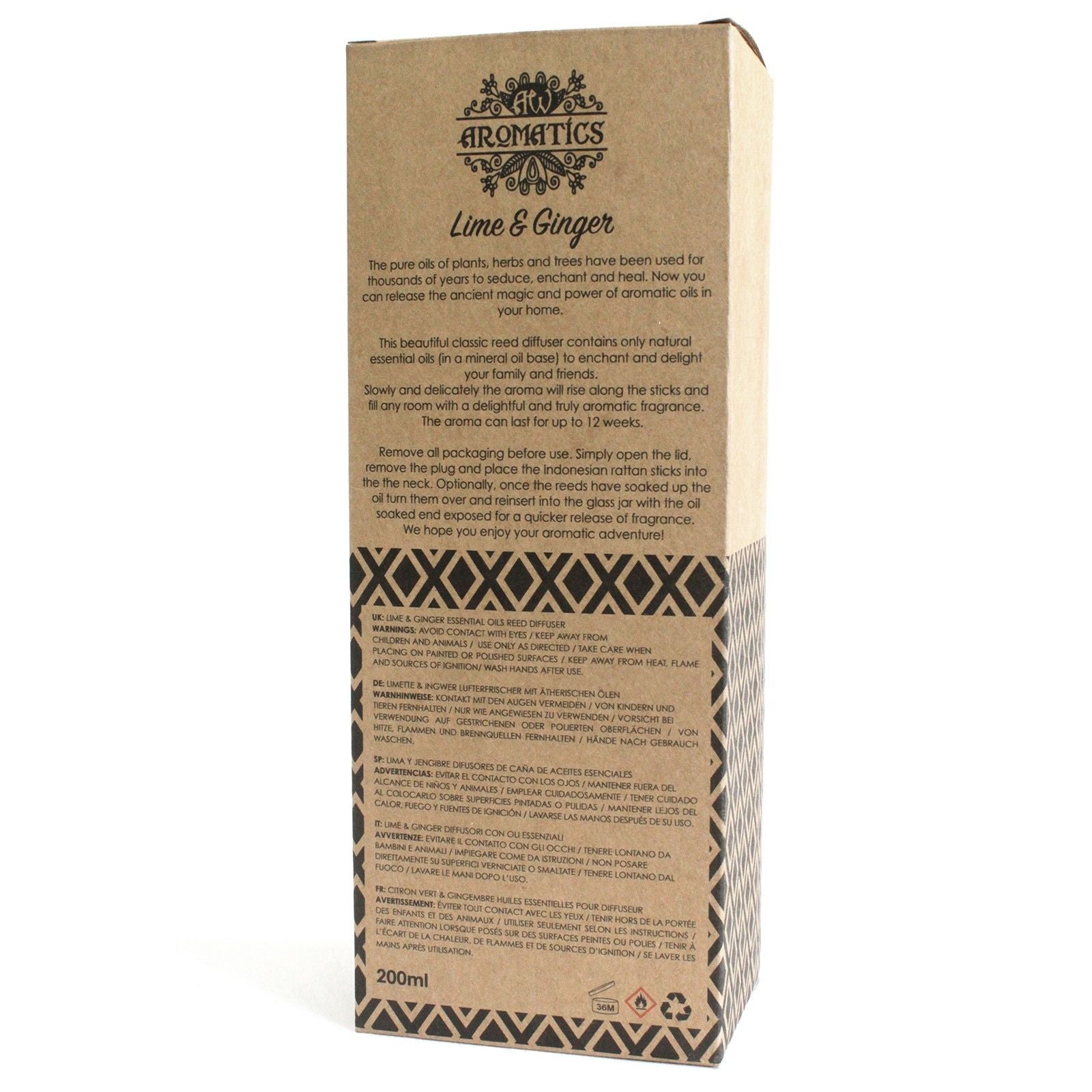 Reed Diffuser 200 ml – Lime & Ginger