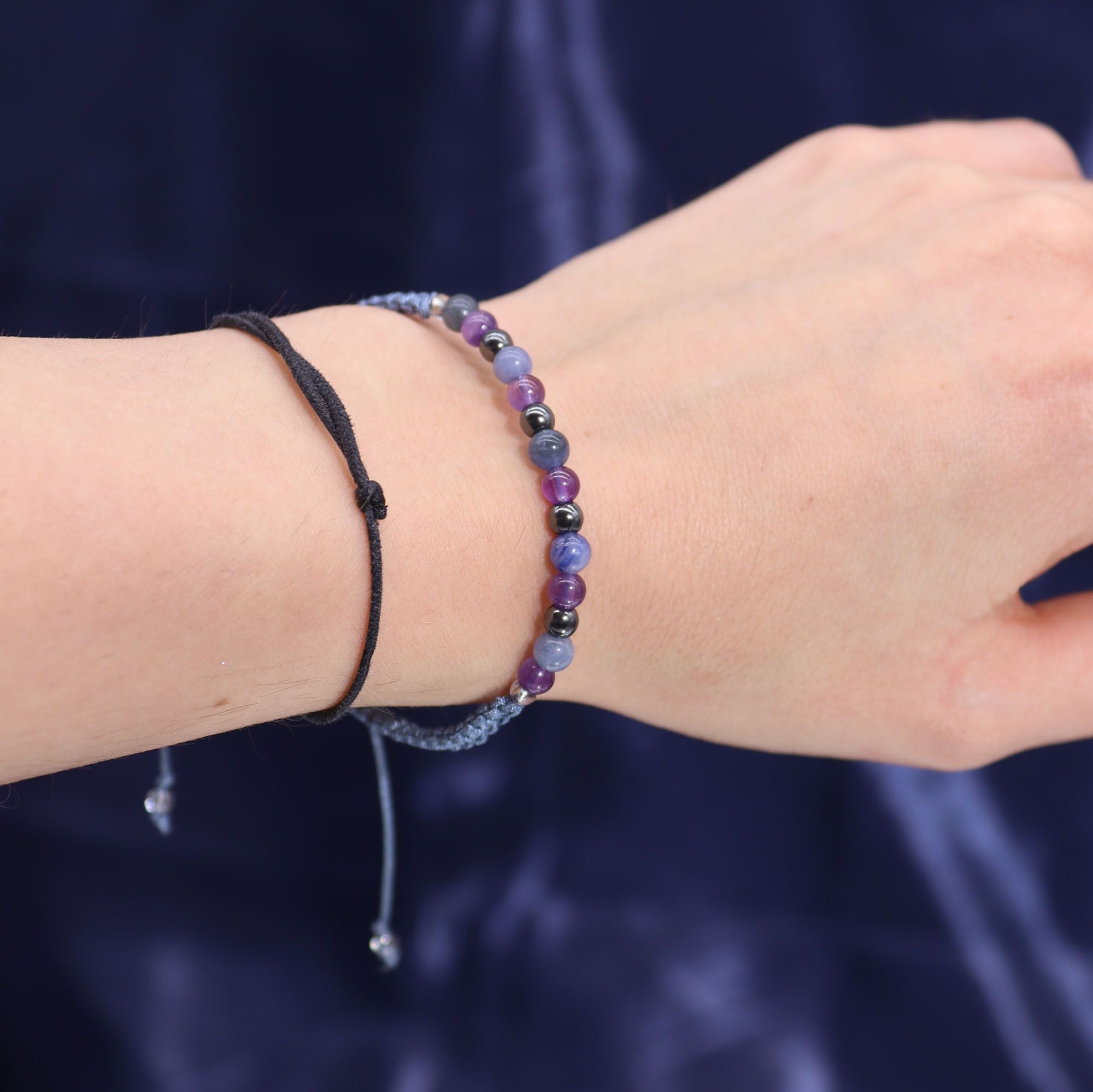 Zodiac Crystal Candle + Gemstone Bracelet - Sagittarius