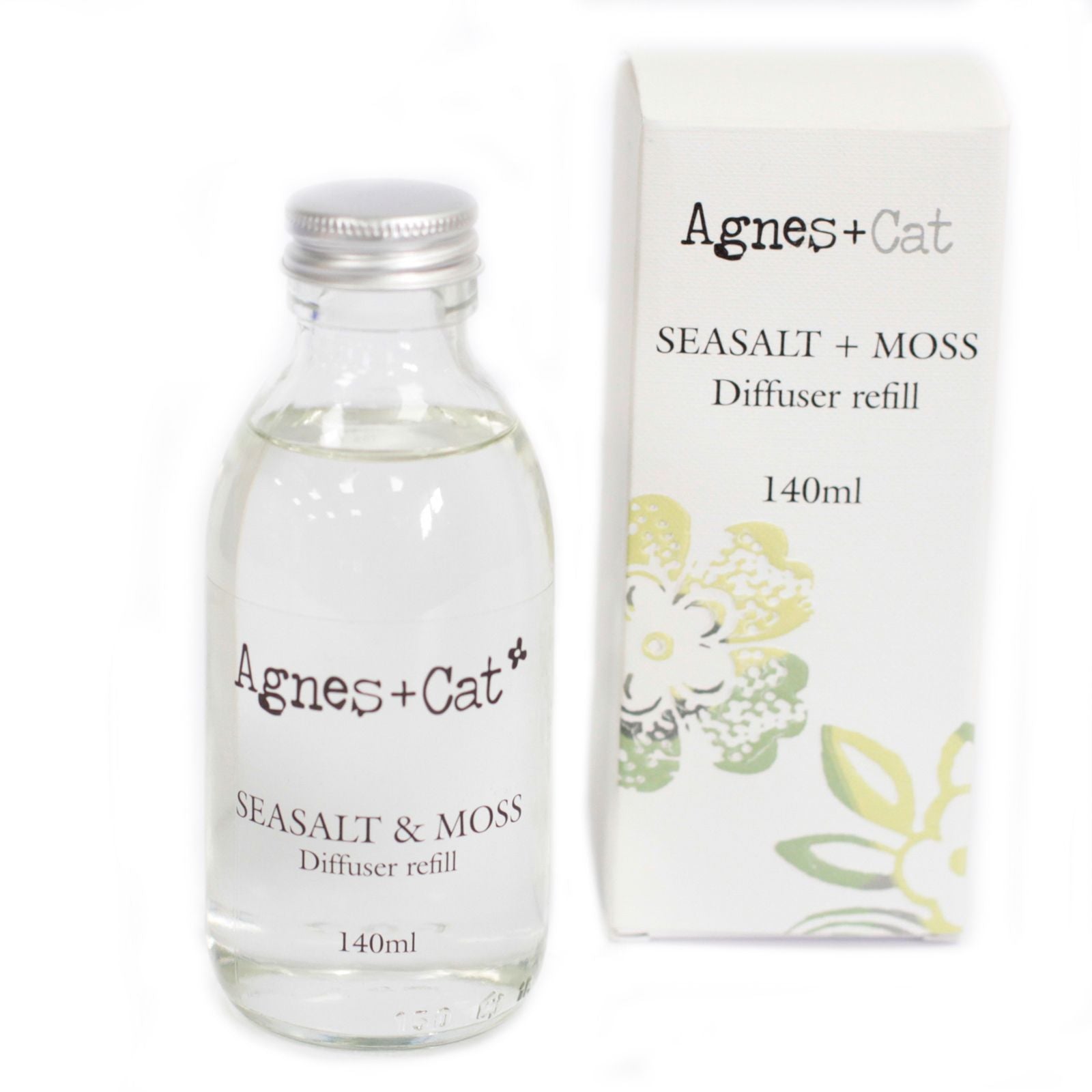 Agnes + Cat Reed Diffuser Refill 140 ml – Sea Salt and Moss