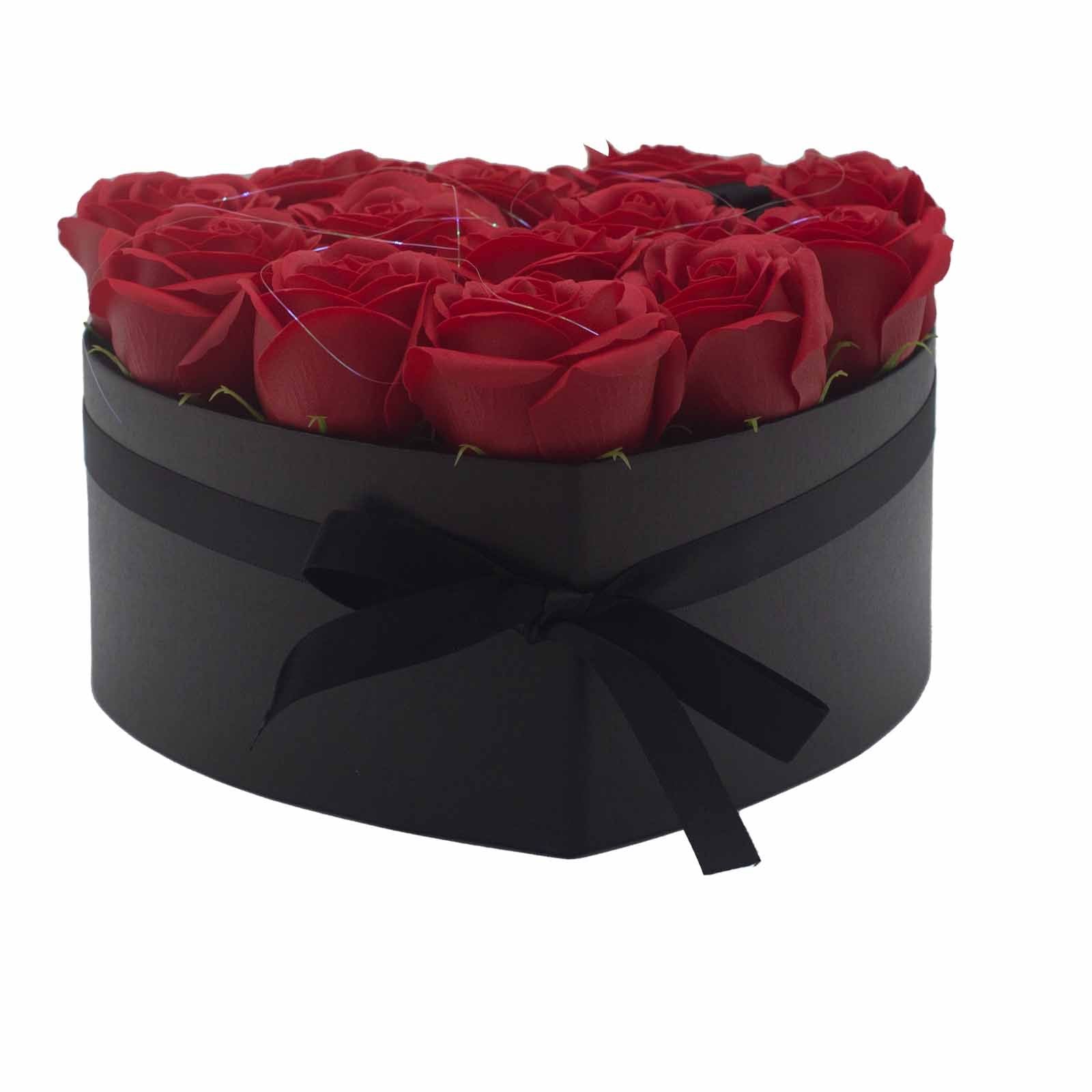 Flower Heart Box - Red Roses
