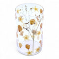 Natural Floral Glass – Tall Vase Candle Holder – Rose