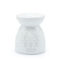 Oljelampa Buddha utklippt - Vit