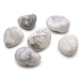 African Tumble Stone x6 - Large - White Howlite (Magnesite)