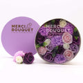 Merci Round Gift Box – Lavender Rose & Carnation