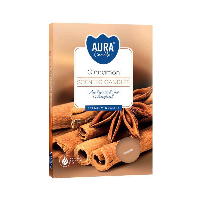 Scented Tealight Candle – Cinnamon (Pack of 6)