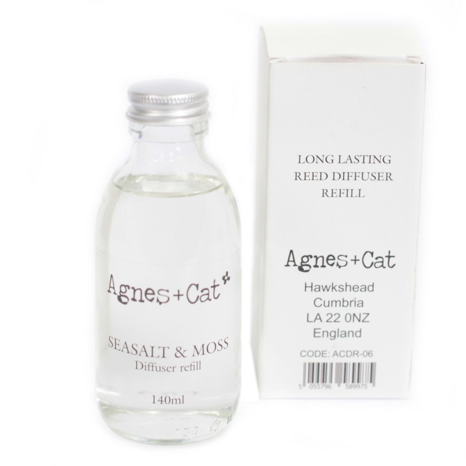 Agnes + Cat Reed Diffuser Refill 140 ml – Sea Salt and Moss