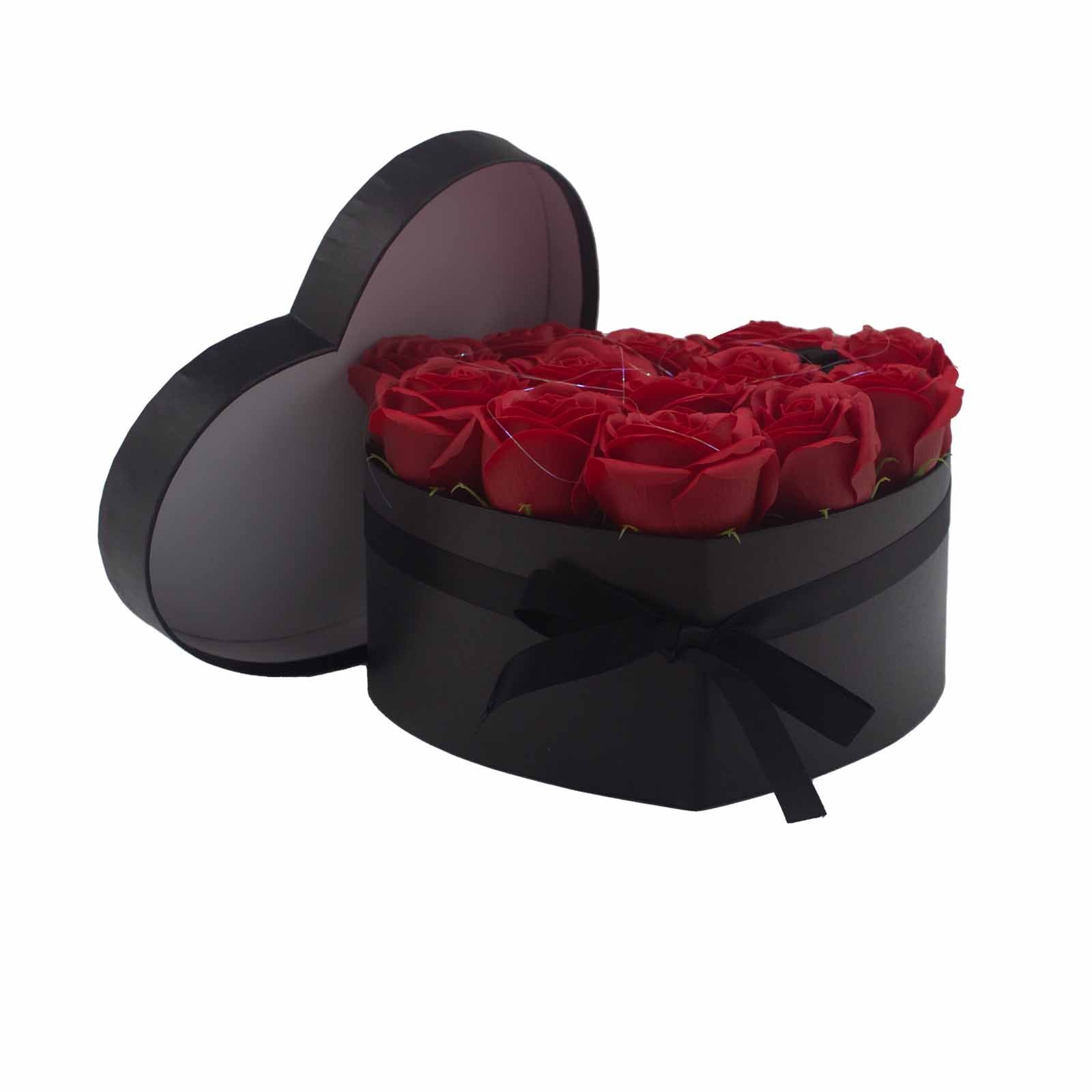 Flower Heart Box - Red Roses