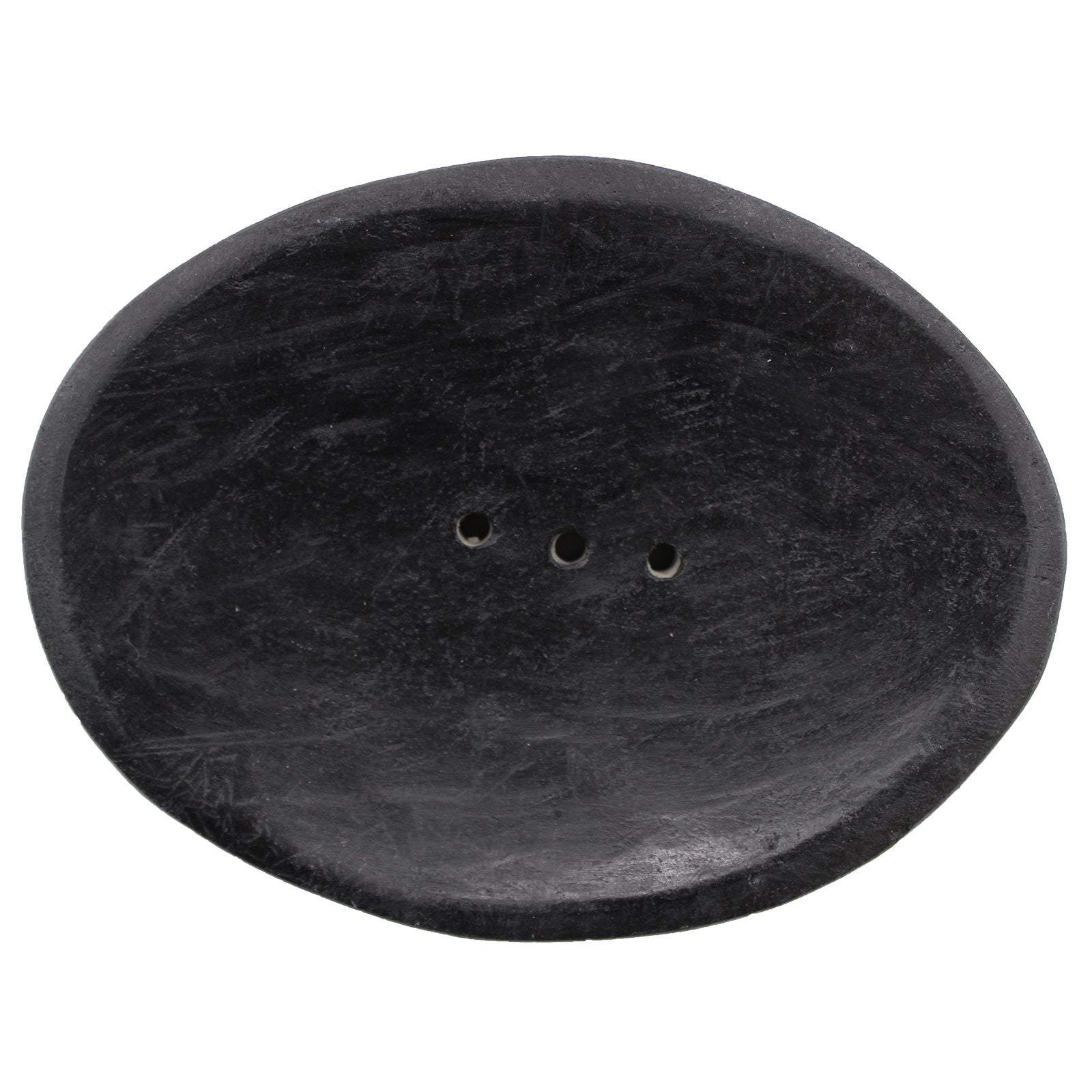 Marble/Riverstone – Black Oval Soap Dish