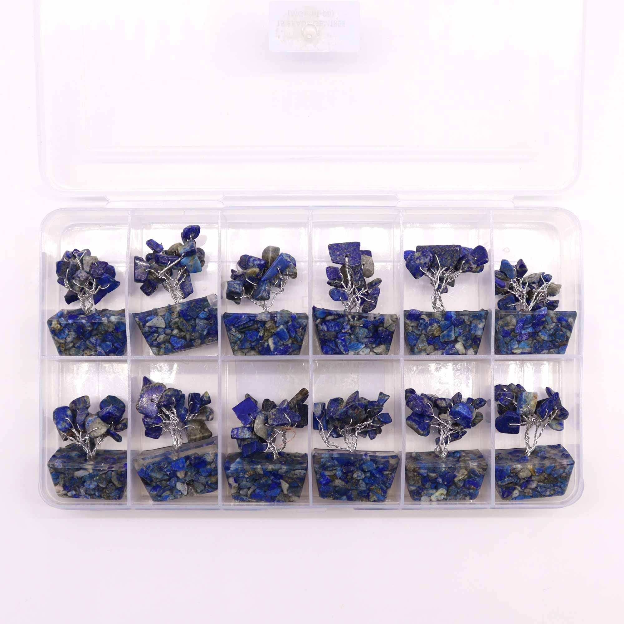 Mini Gemstone Tree on Orgonite Base (15 Stones) - Sodalite