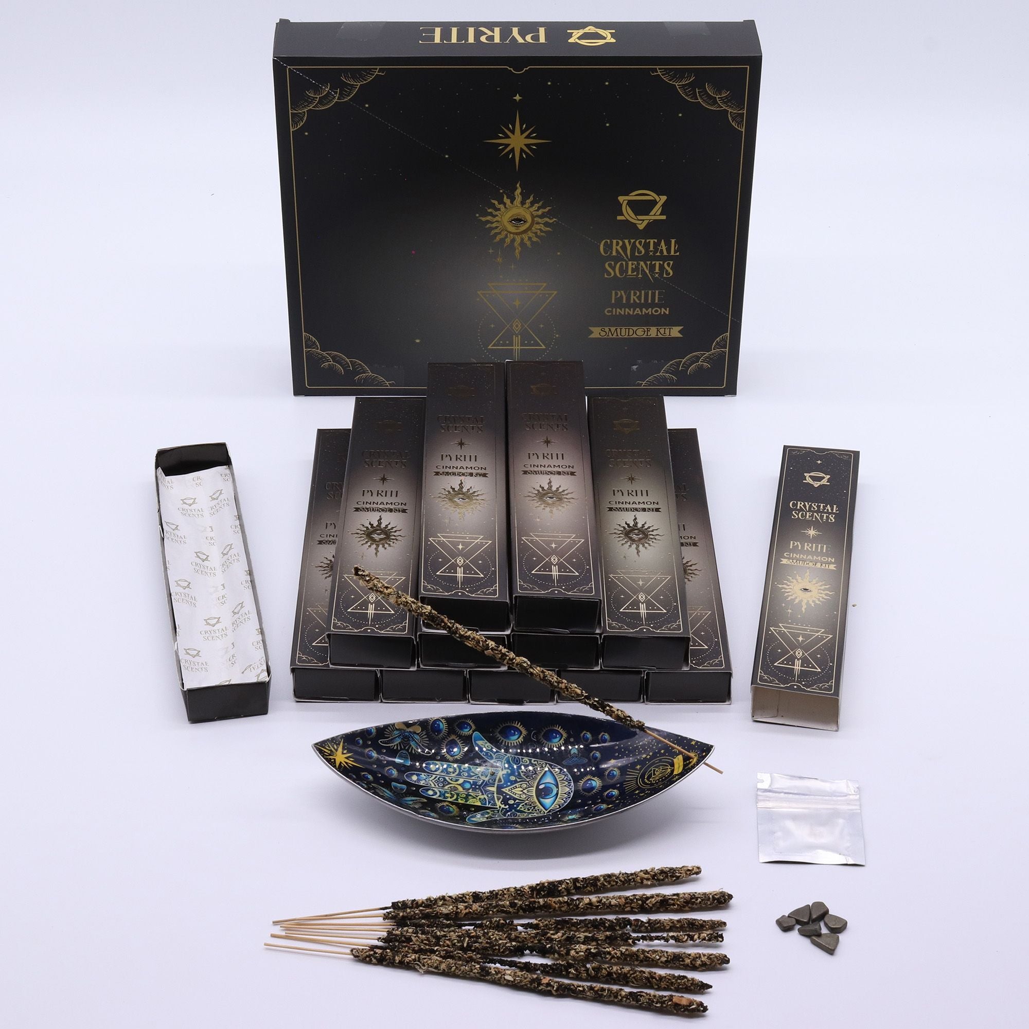 Crystal Scents Smudge Incense - Pyrite - Cinnamon