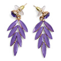 Lavender Vintage Glass Earrings - Fairies