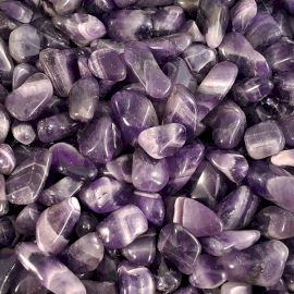 Trommelstein x24 - M - Amethyst (Gebändert) (B Qualität)