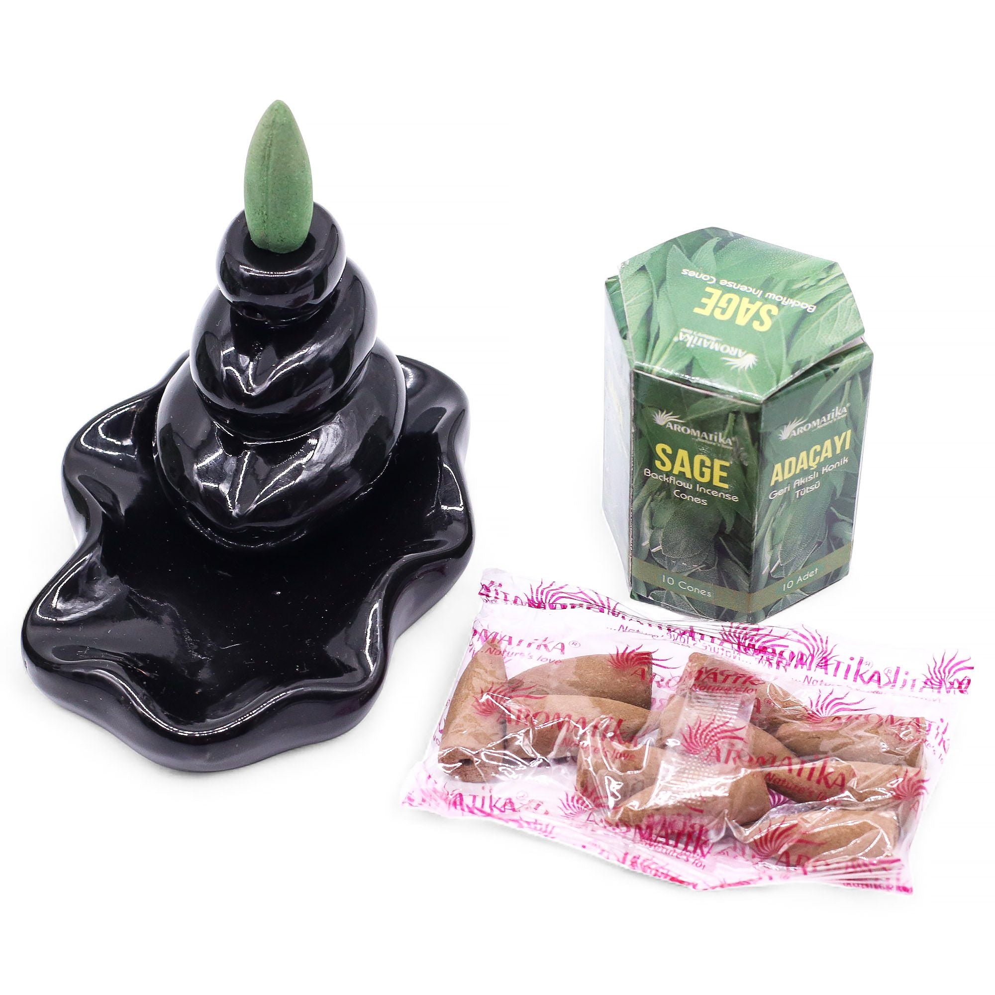 Masala Backflow Incense Cones - Sage