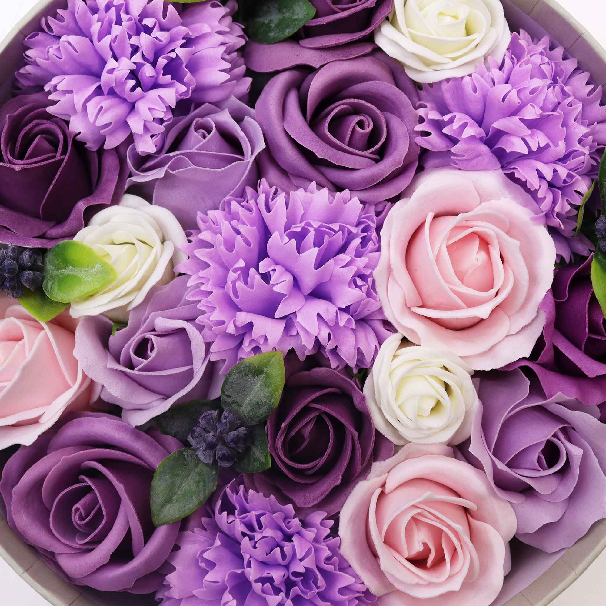 Merci Round Gift Box – Lavender Rose & Carnation