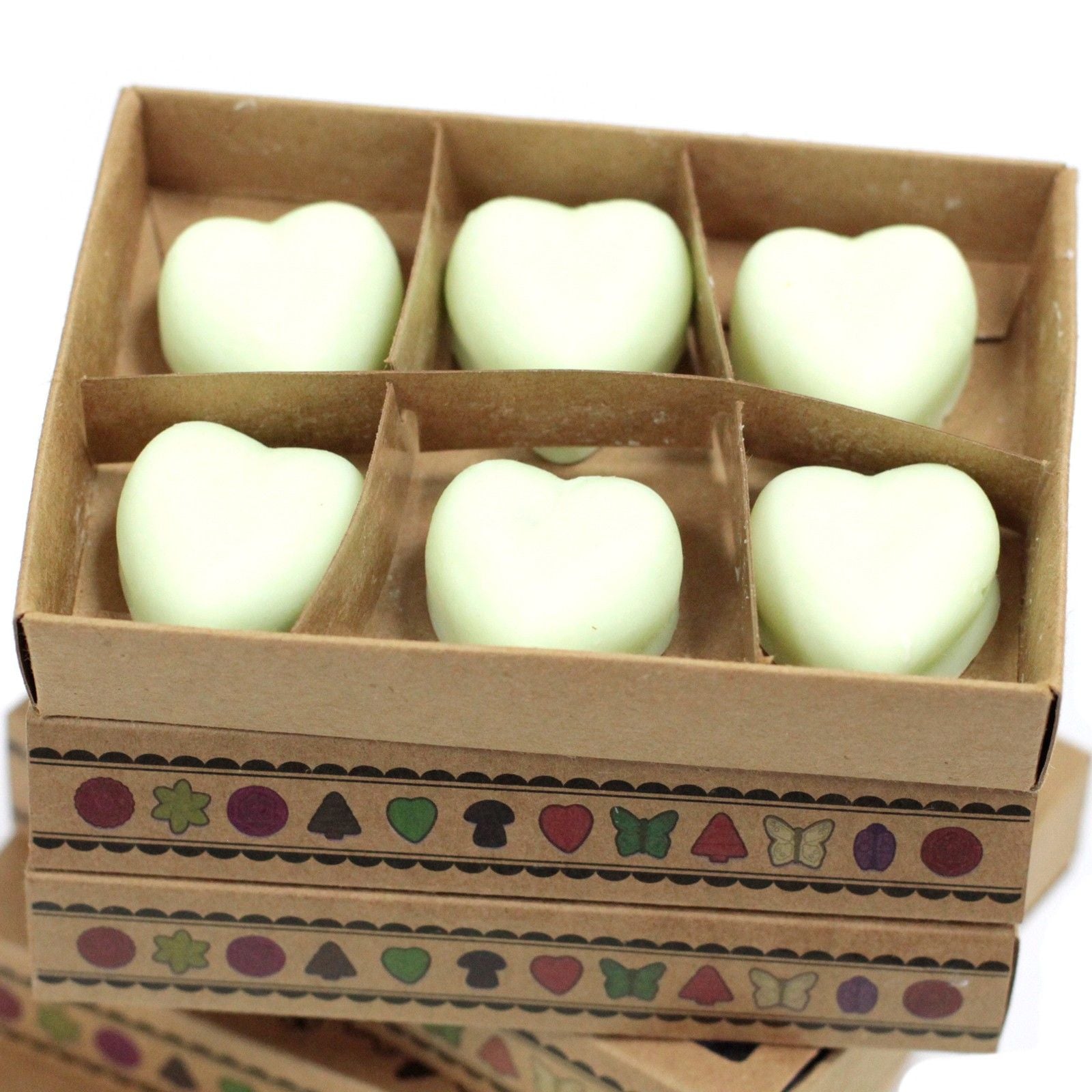 Box of 6 Wax Melt Hearts - Brandy Butter