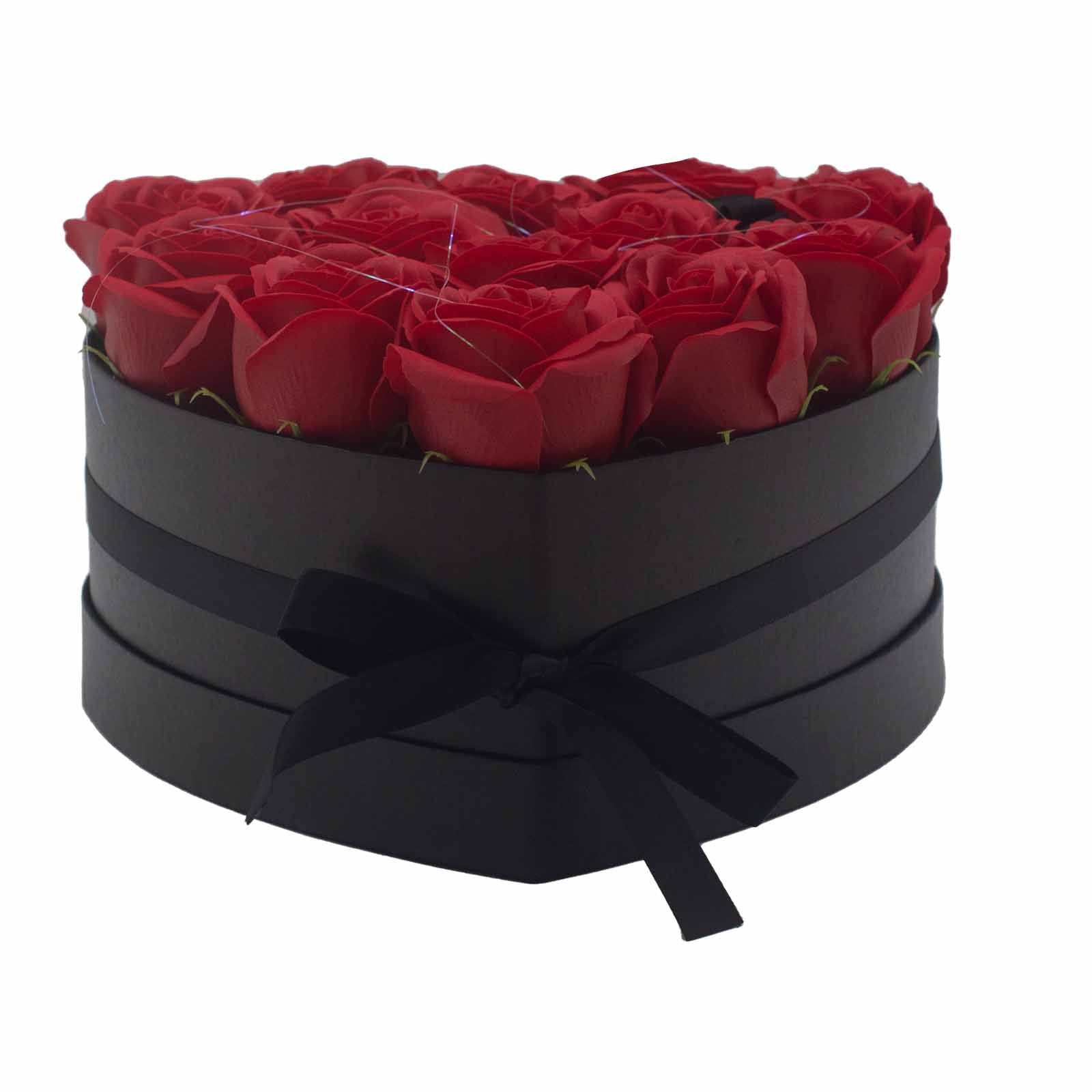 Flower Heart Box - Red Roses