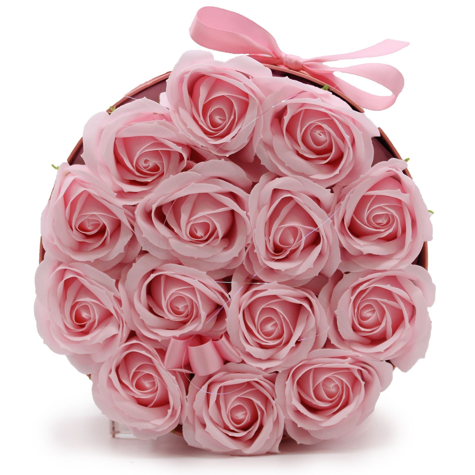 Flower Round Box - Pink Roses