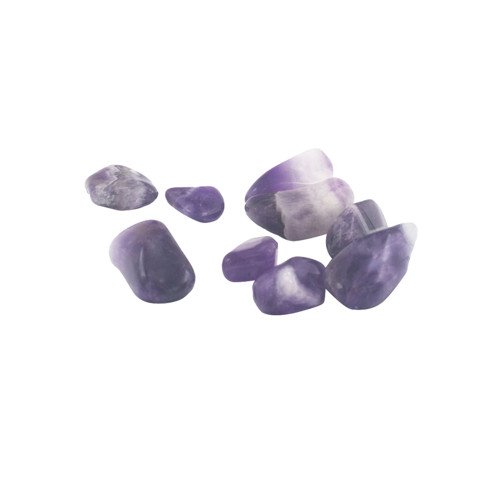 Trommelstein x24 - M - Amethyst (Gebändert) (B Qualität)