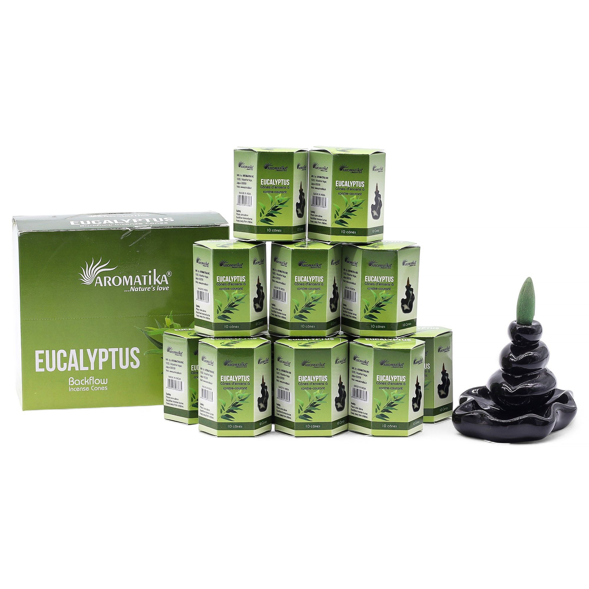 Masala Backflow Incense Cones - Eucalyptus