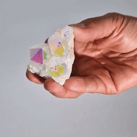 Enhanced Natural Quartz Cluster - Aura Angel Quartz (Approx. 7–10 cm)