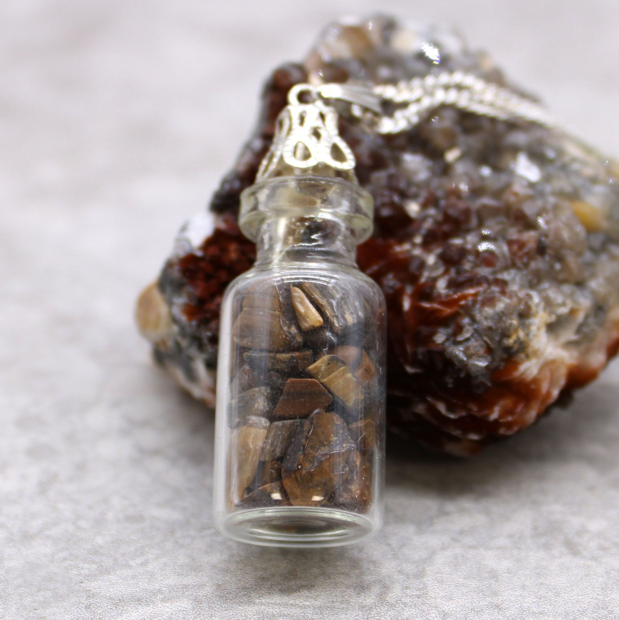 Bottled Gemstone Necklace - Amethyst