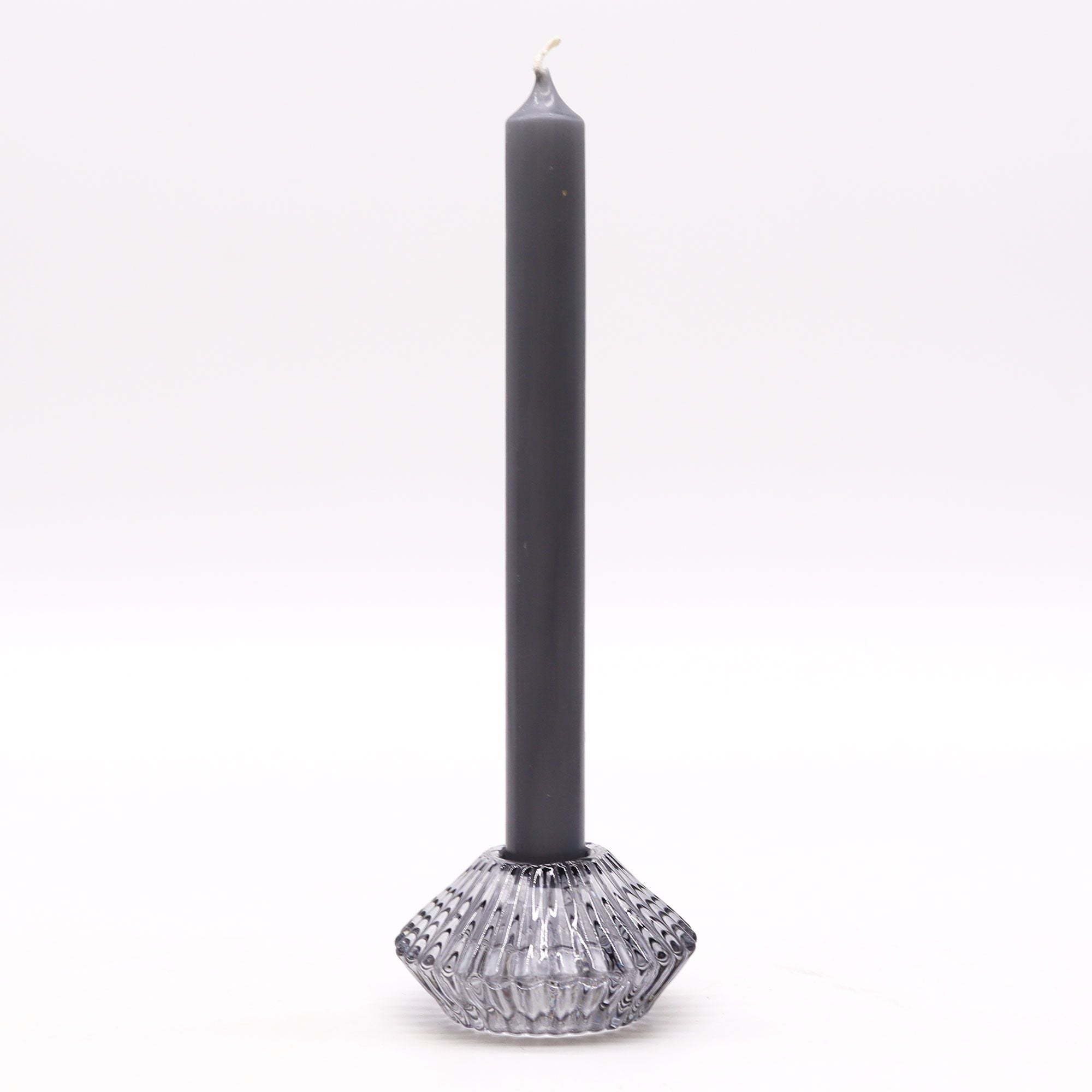 Flower Flip Dinner Candle Tealight Holder Set of 2 – Midnight Grey