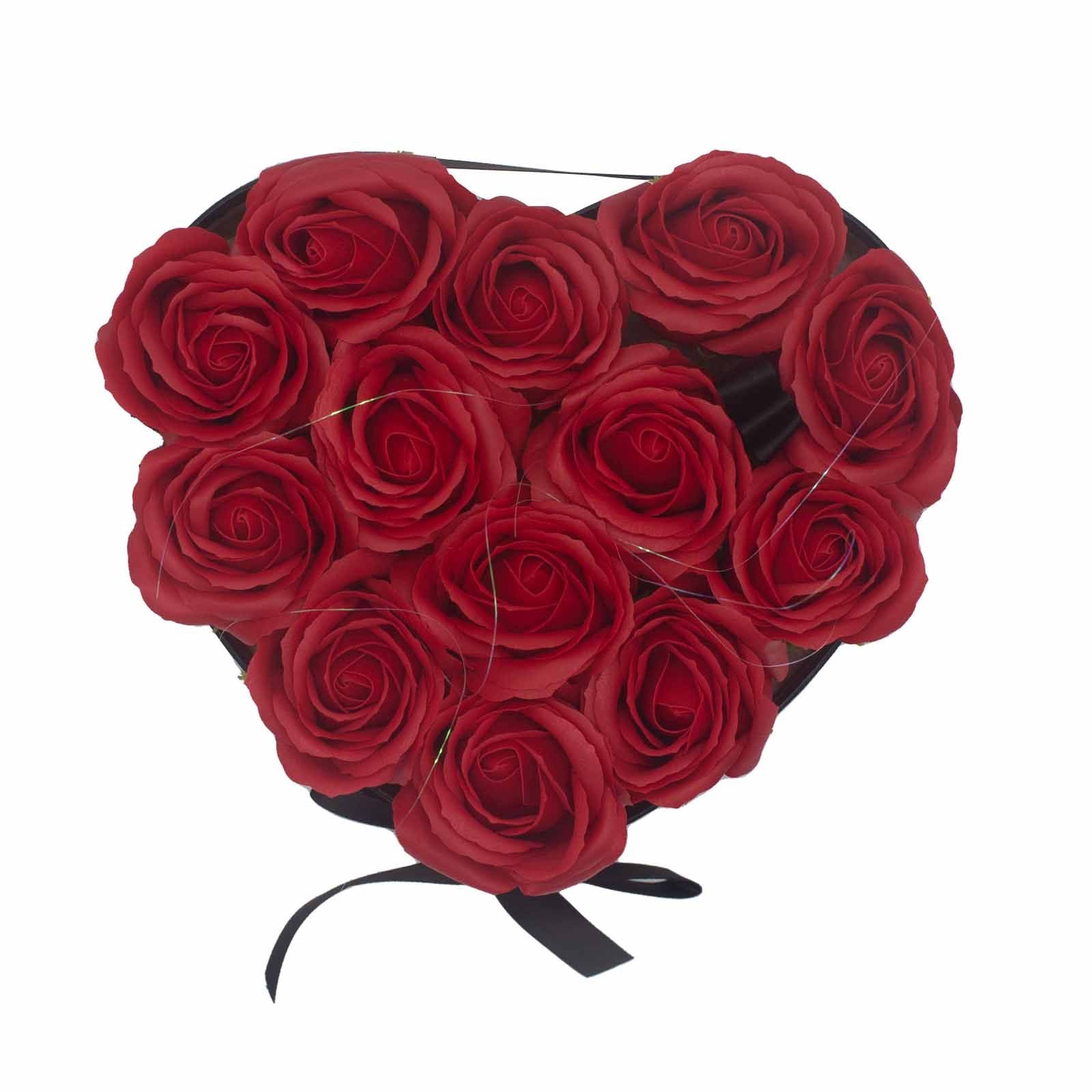 Flower Heart Box - Red Roses