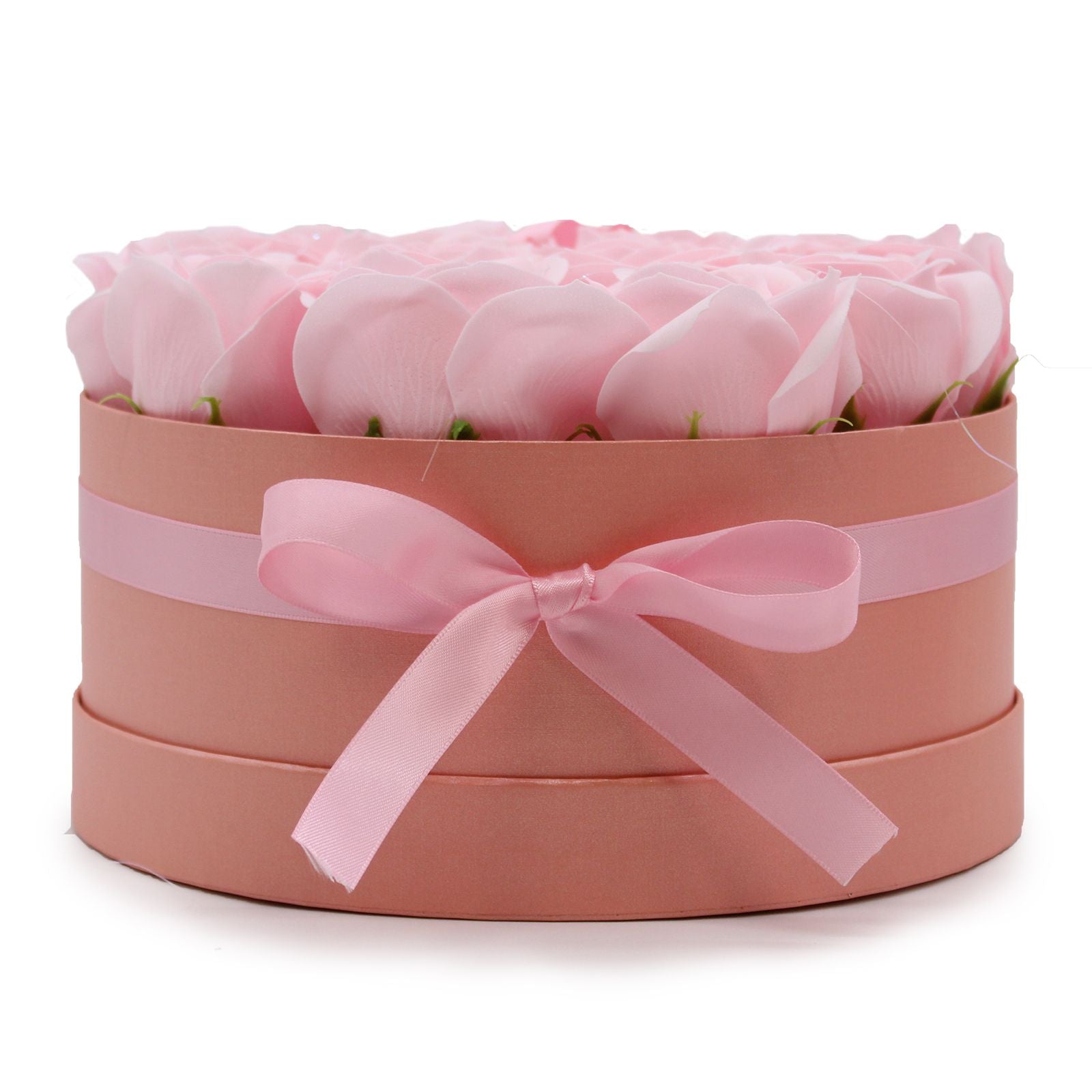 Flower Round Box - Pink Roses