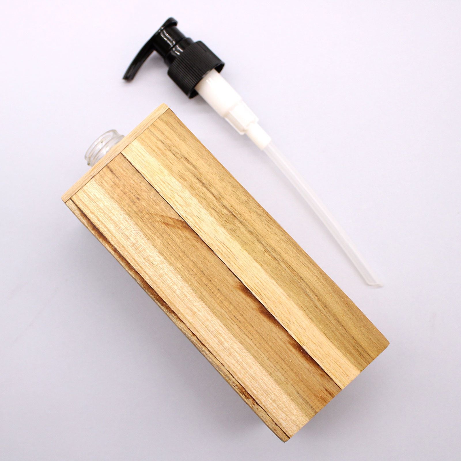Teakholz – Quadratischer Seifenspender 200ml