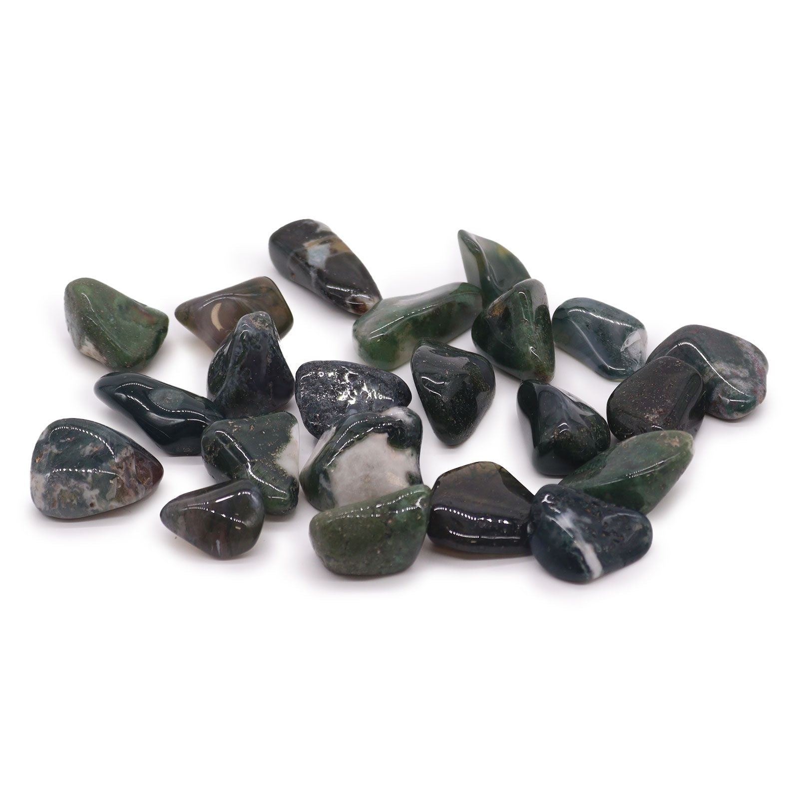Tumble Stone x24 - Large - Green Moss