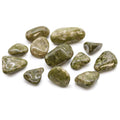 African Tumble Stone x12 - Medium - Epidote Snowflake