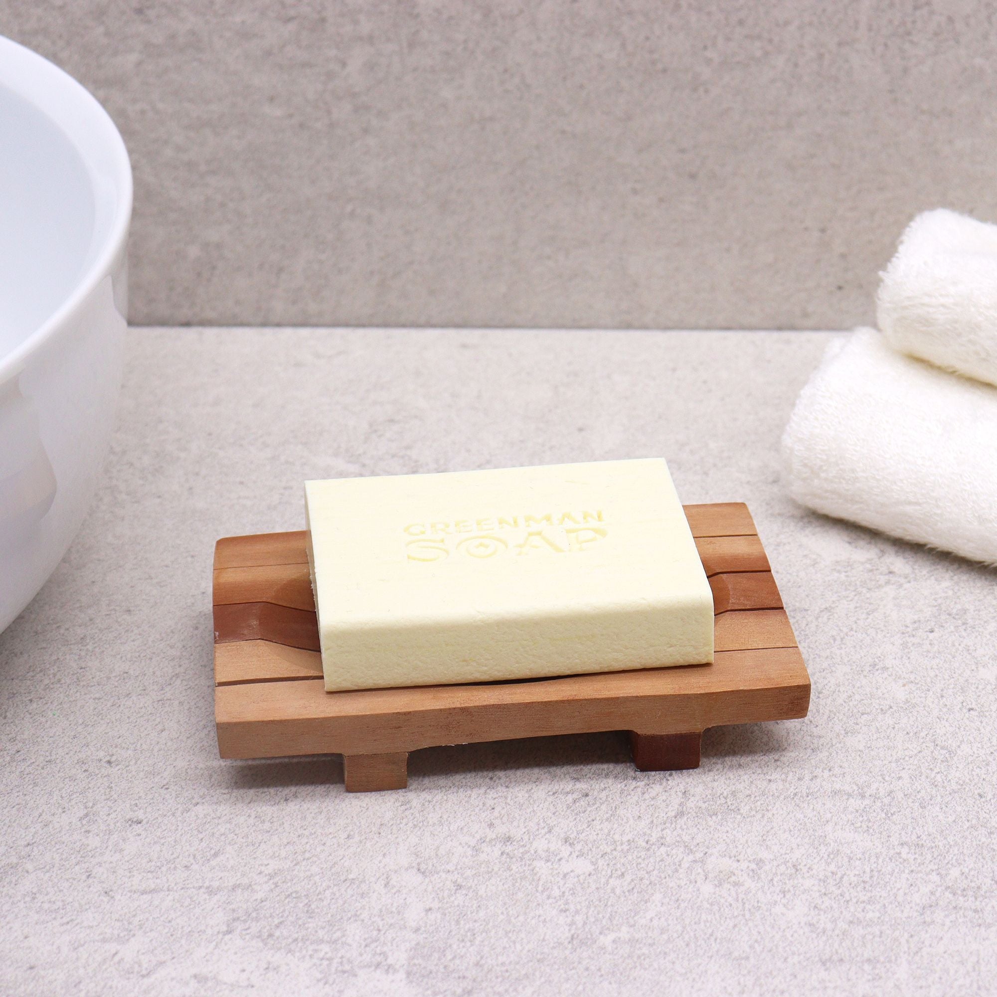 Mahogany Soap Dish - Grid Drainer