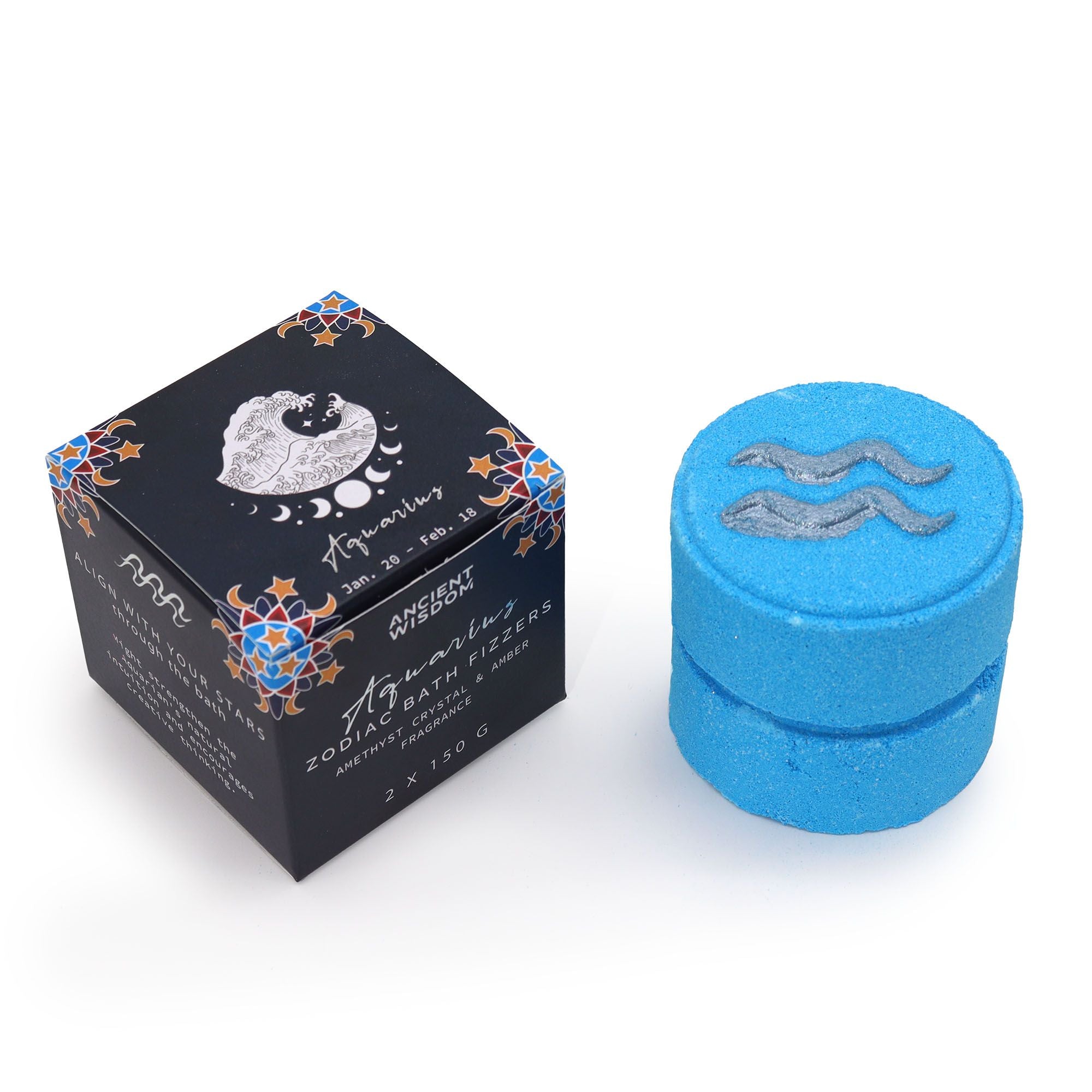 Zodiac Bath Fizzers- Aquarius (2x150g)