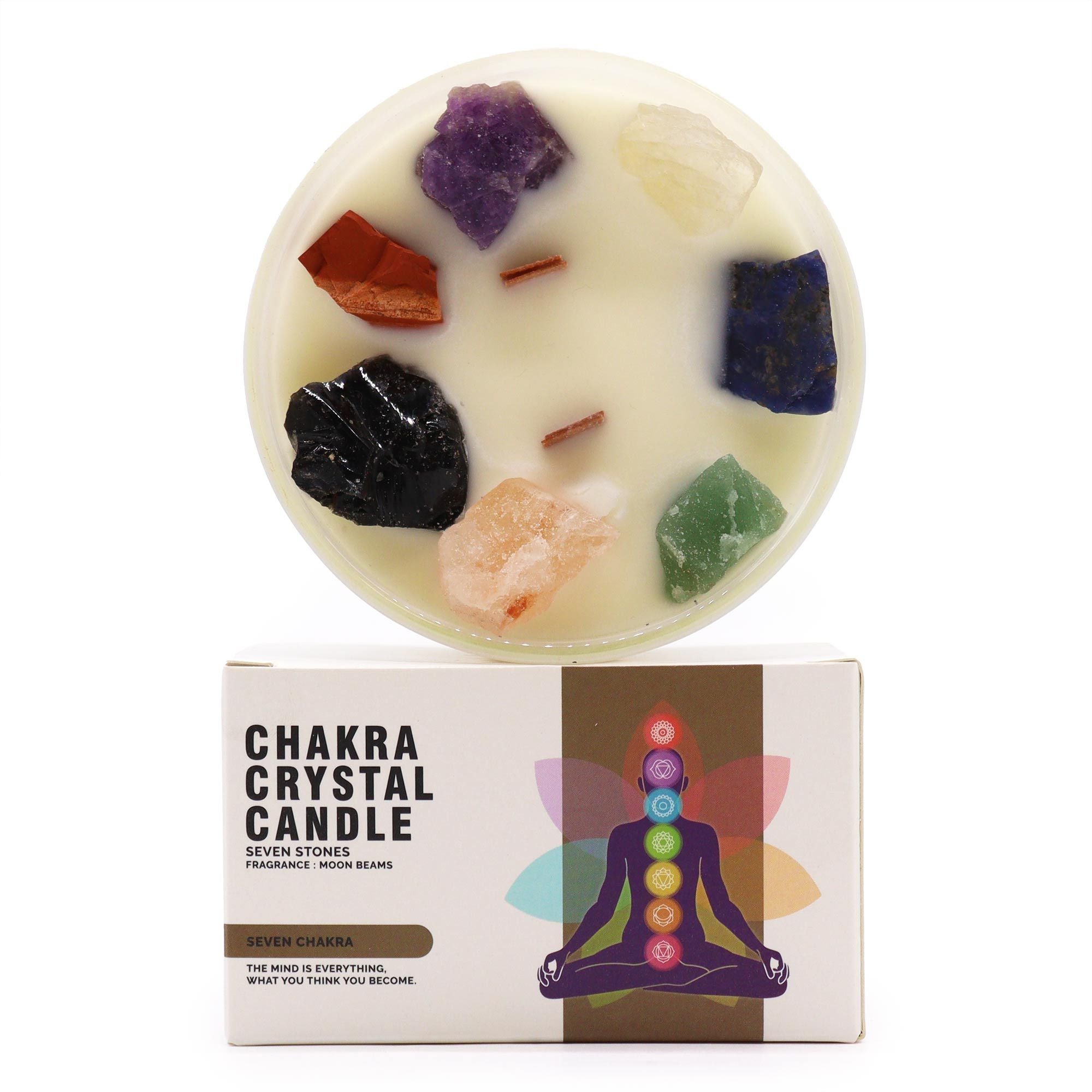 Chakra Large Crystal Candles - Seven Charkra