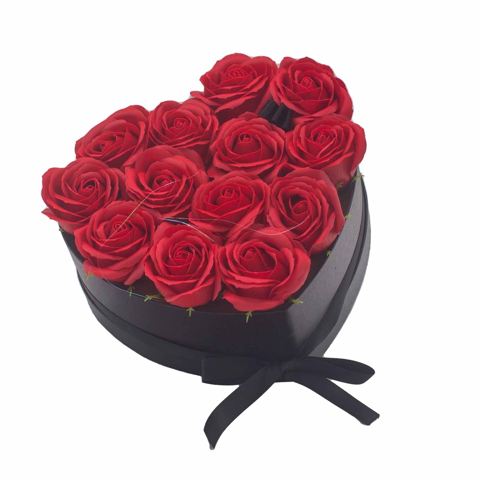 Flower Heart Box - Red Roses