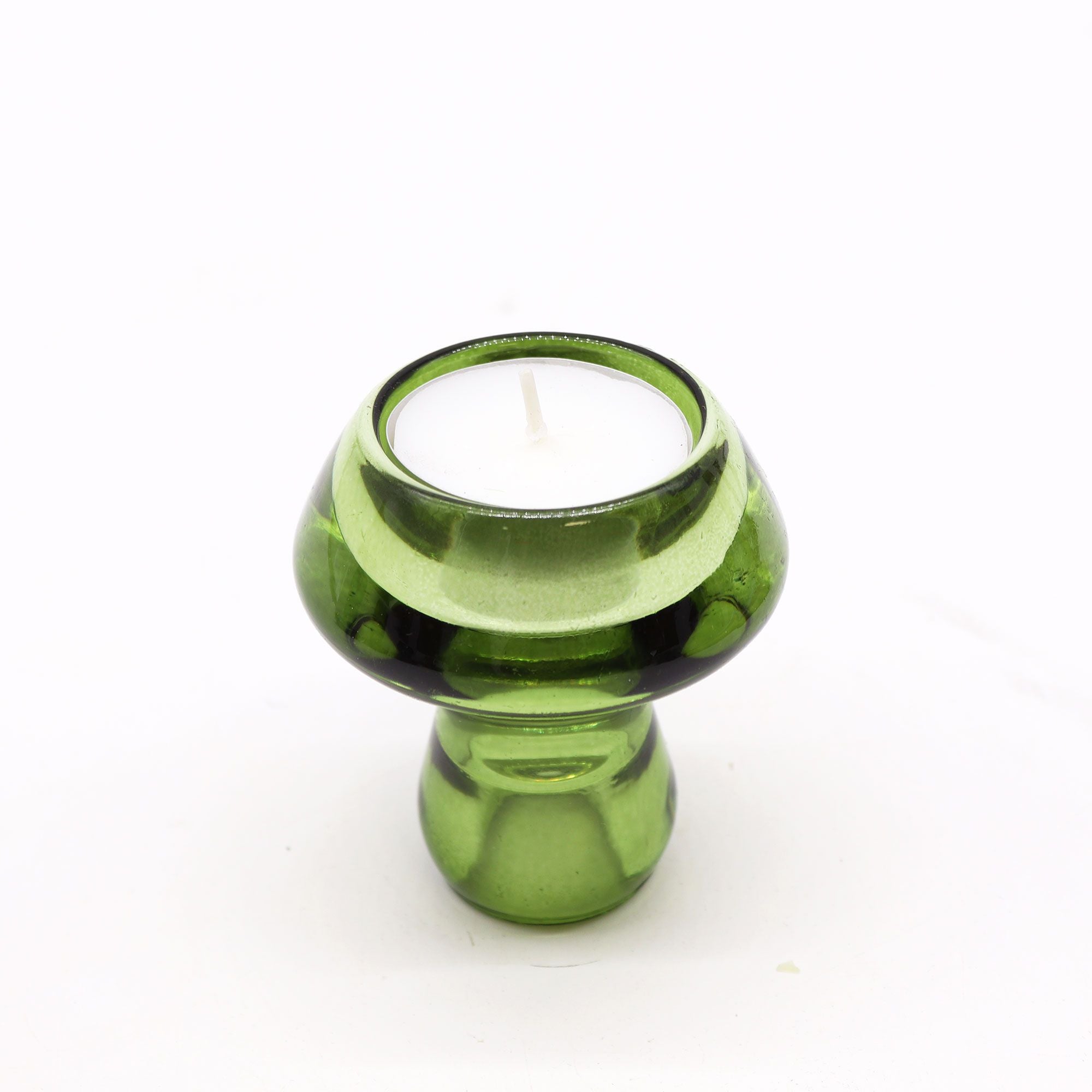 Mushroom Flip Dinner Candle Tealight Holder Set of 2 – Garden Jade
