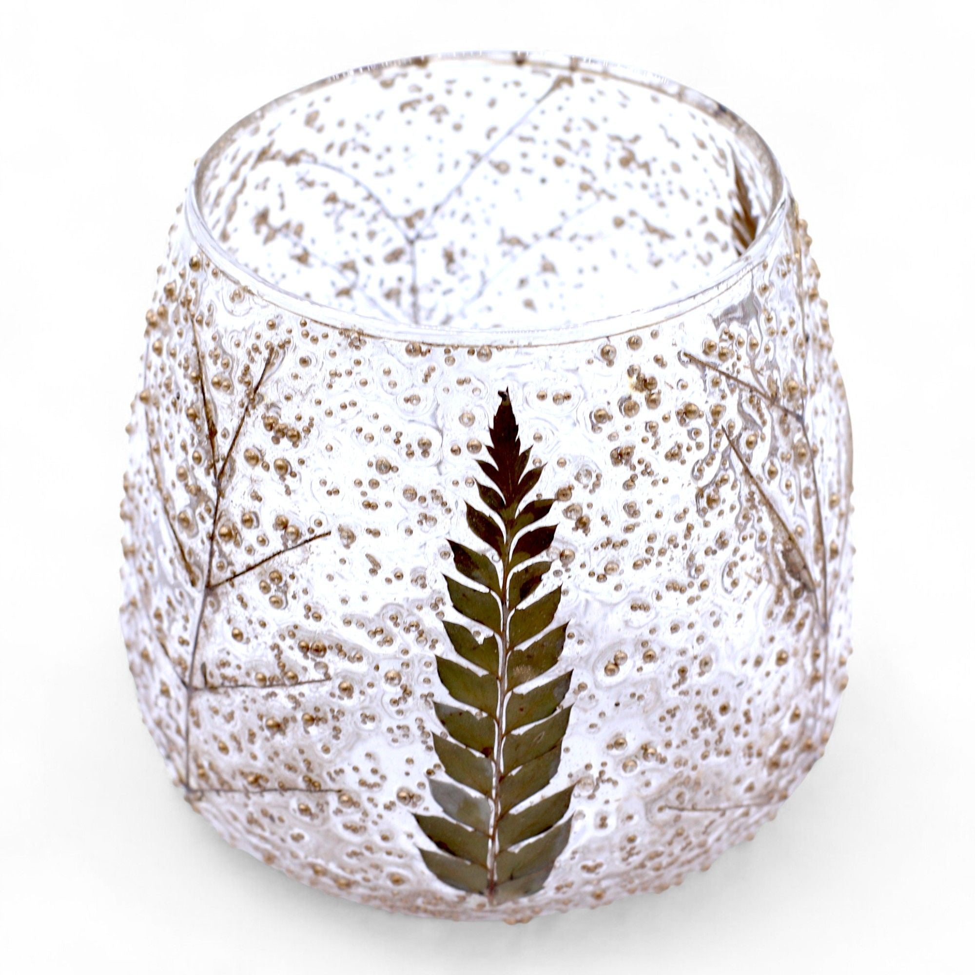 Natural Floral Glass – Straight Candle Holder – Pino