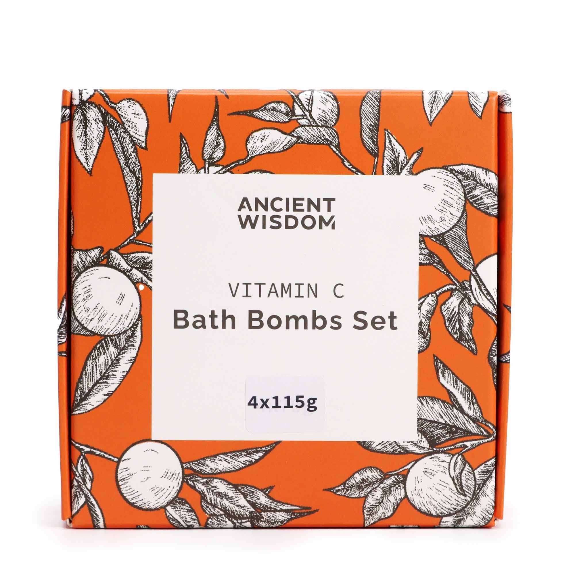 Vitamin C Infused Bath Bomb with Essential Oils Set of 4