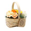 Medium Wicker Basket Bouquet – Orange