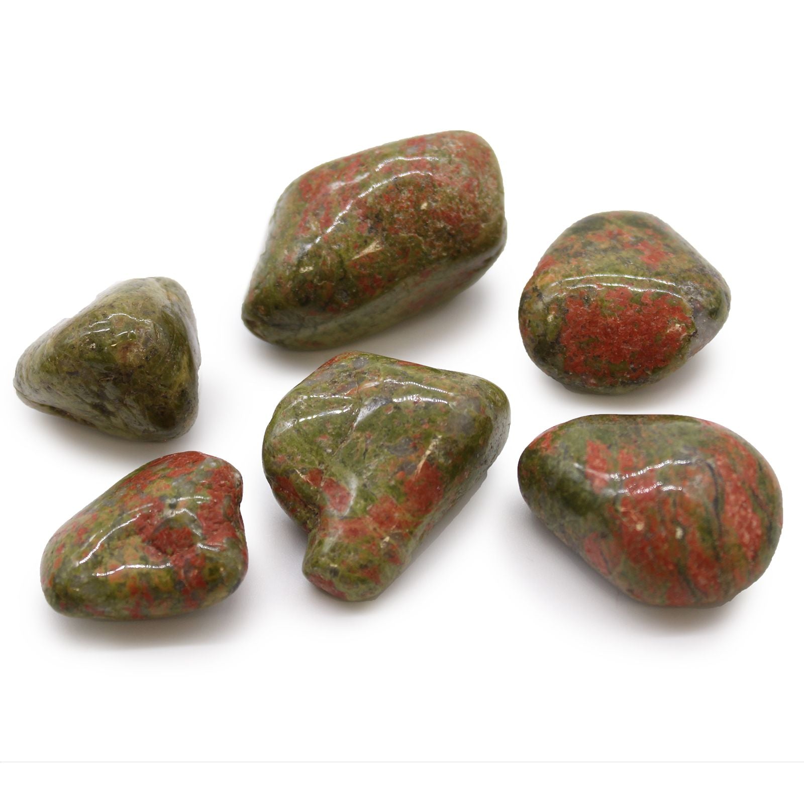 African Tumble Stone x6 - Large - Unakite