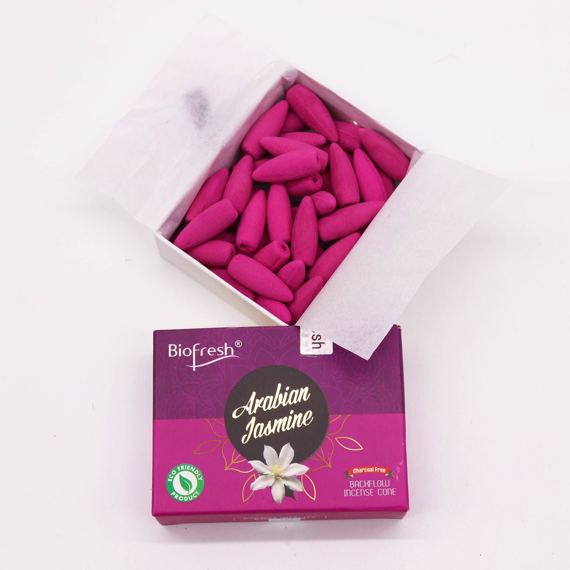 Biofresh Backflow Incense Cones (40 cones) - Arabian Jasmine