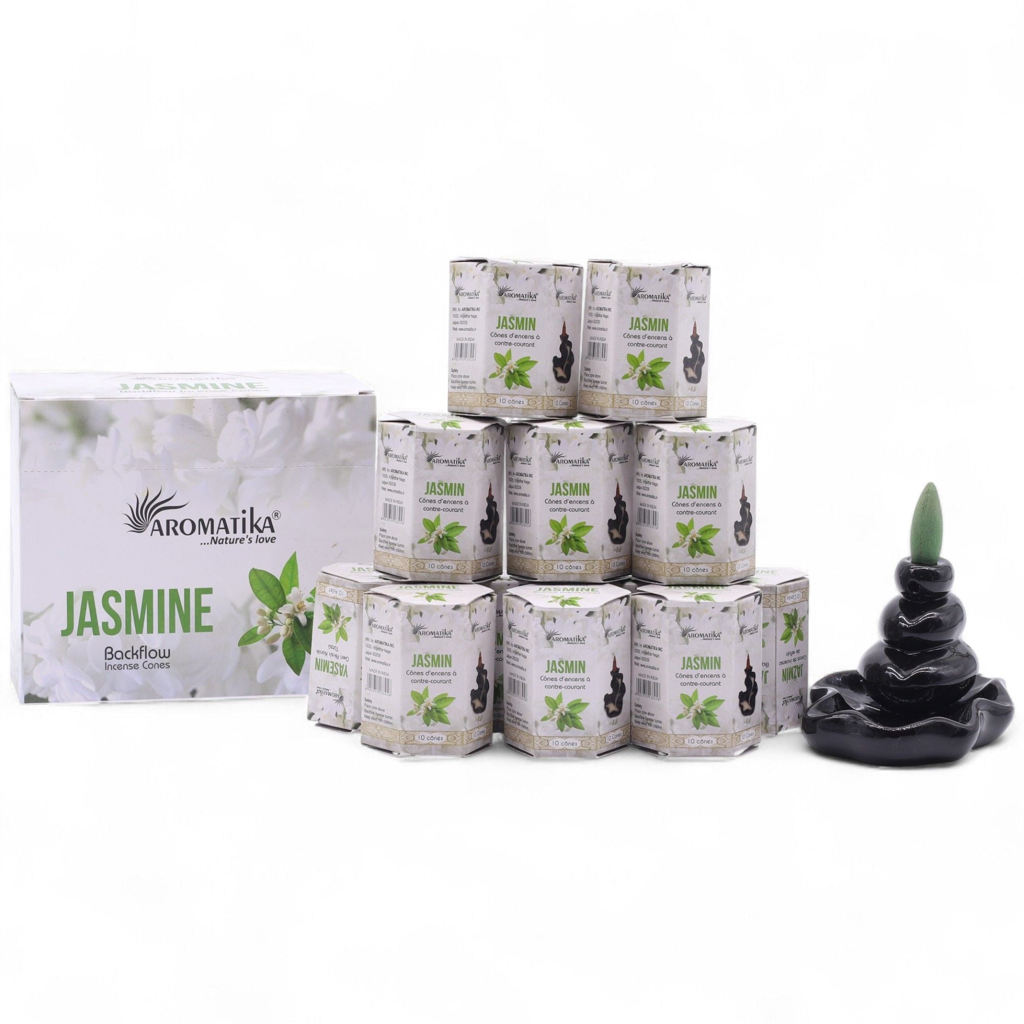 Masala Backflow Incense Cones - Jasmine