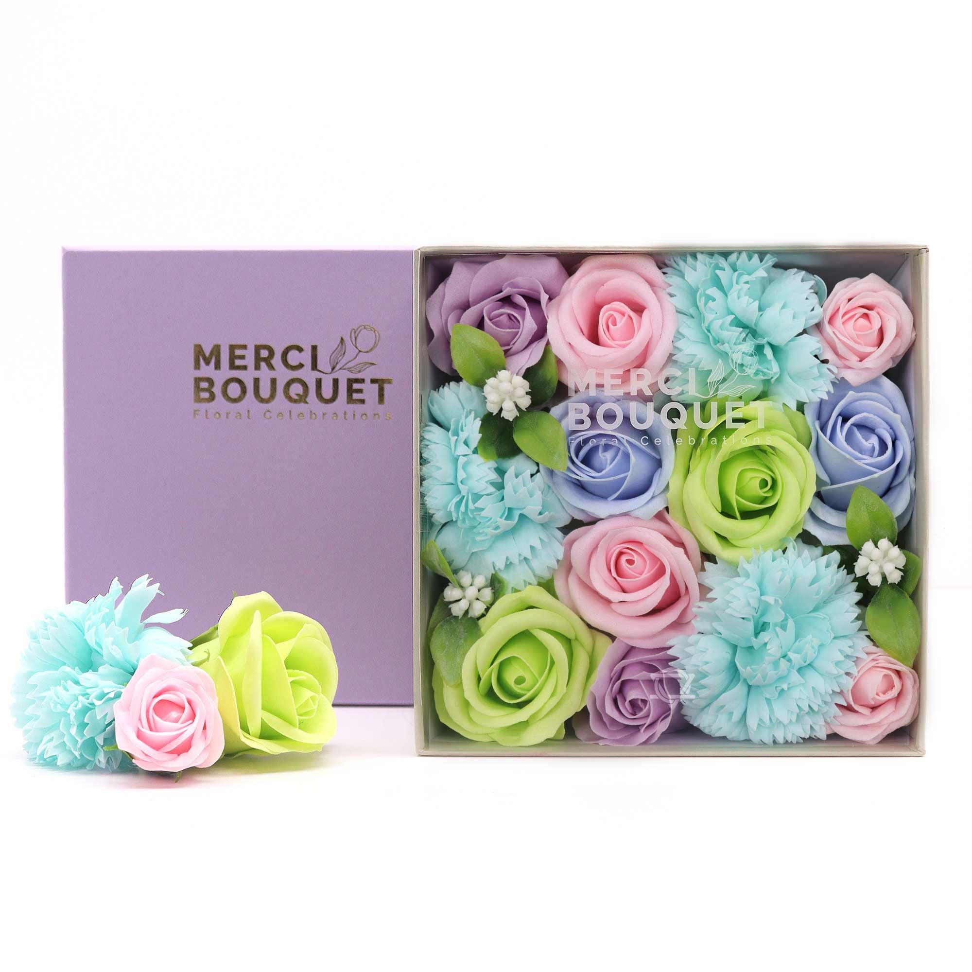 Merci Square Gift Box - Baby Blessings Blue