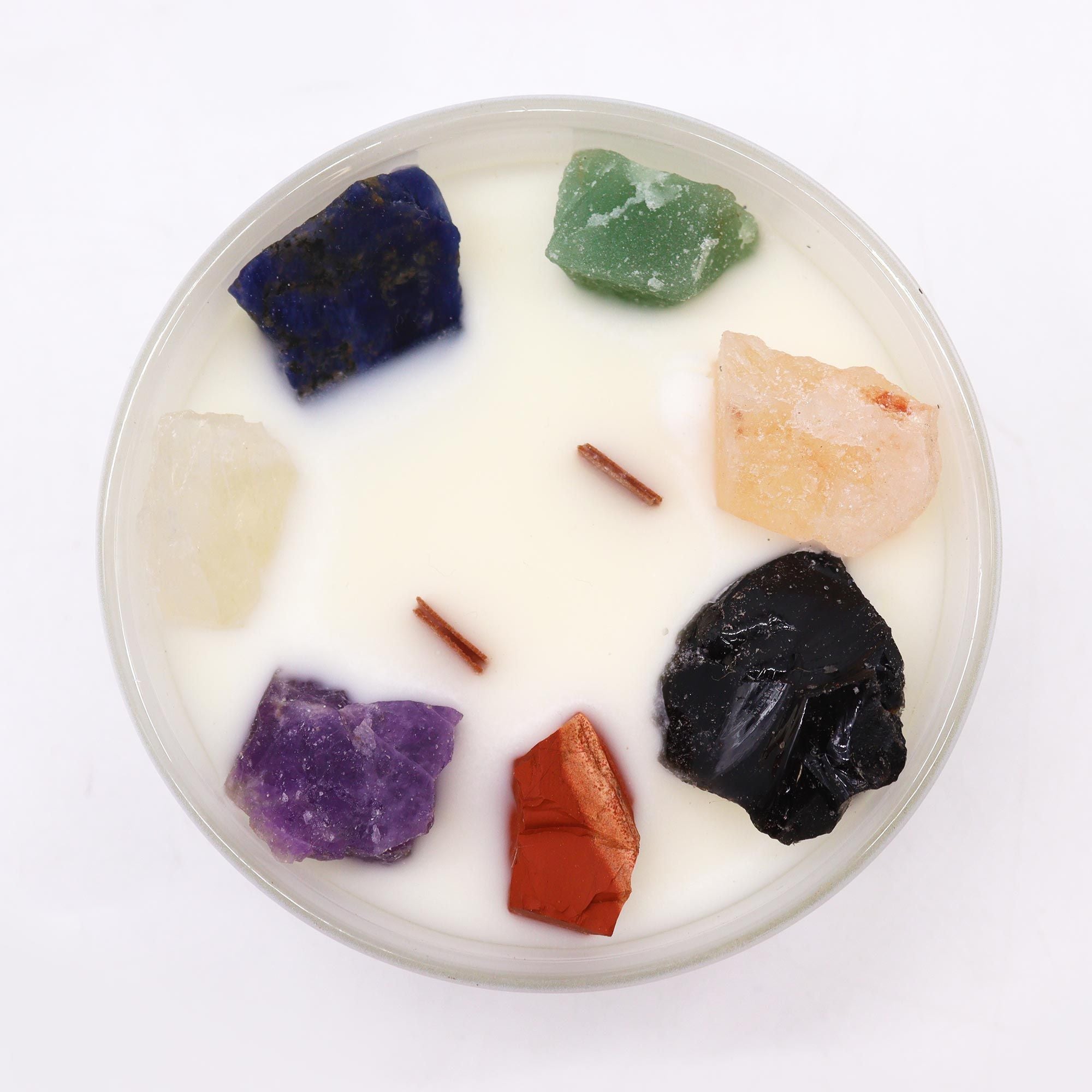 Chakra Large Crystal Candles - Seven Charkra